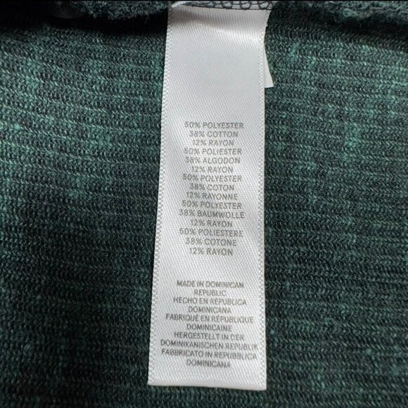 NWOT Alternative Apparel Rib Knit Top Sz.L Half Button Dark Green Basic Y2K - Picture 6 of 10